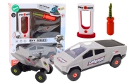 Set of Modern Car with Quad for Disassembly DIY Gray