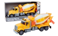 Yellow Concrete Mixer Truck With Friction Drive Light and Sound Effects
