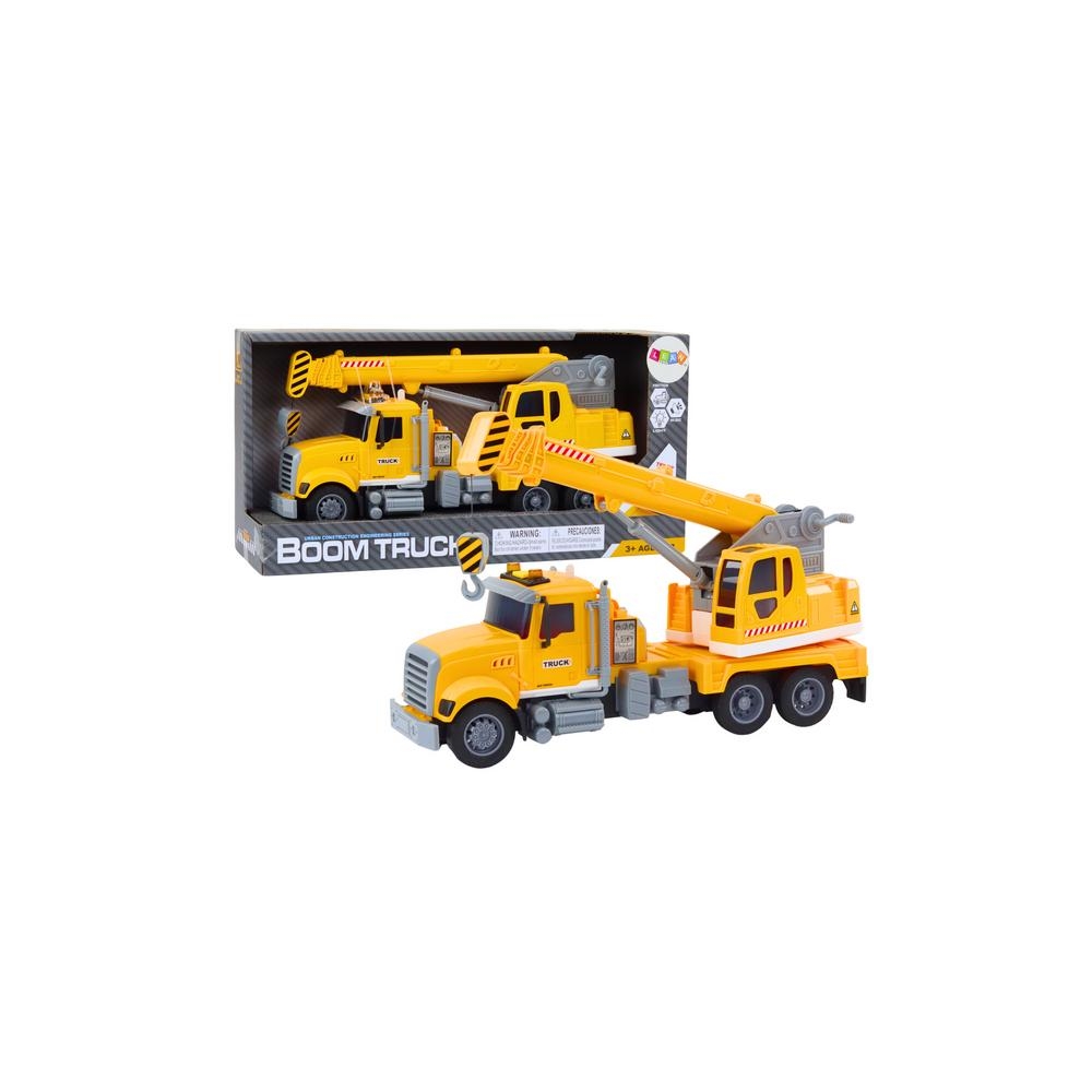 Truck Yellow Crane With Friction Drive Light and Sound Effects