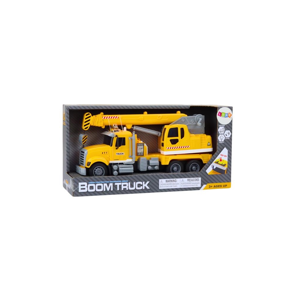 Truck Yellow Crane With Friction Drive Light and Sound Effects