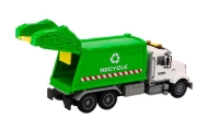 Garbage truck Garbage bins Lights Sounds Drive White and green