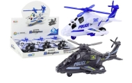 Police Helicopter White or Black Friction Drive Light and Sound