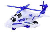 Police Helicopter White or Black Friction Drive Light and Sound