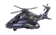 Police Helicopter White or Black Friction Drive Light and Sound