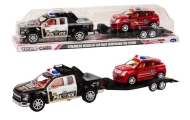 Police Set Car Pickup Off-Road Tow Truck Trailer Police