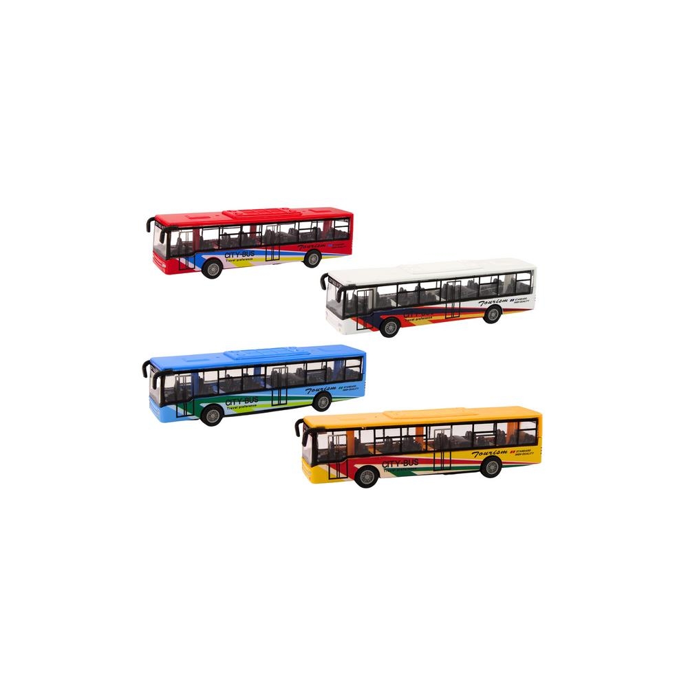 Metalinis miesto autobusas su frikcine pavara 15cm