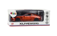 Sports Car Metal Friction Drive Openable Elements 1:24 Orange