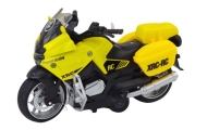 Motocykl Sportowy z Napędem Frykcyjnym 3 Wzory Żółty Pomarańczowy Biały