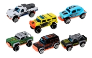 Metalinių visureigių rinkinys 1:64 6 vnt
