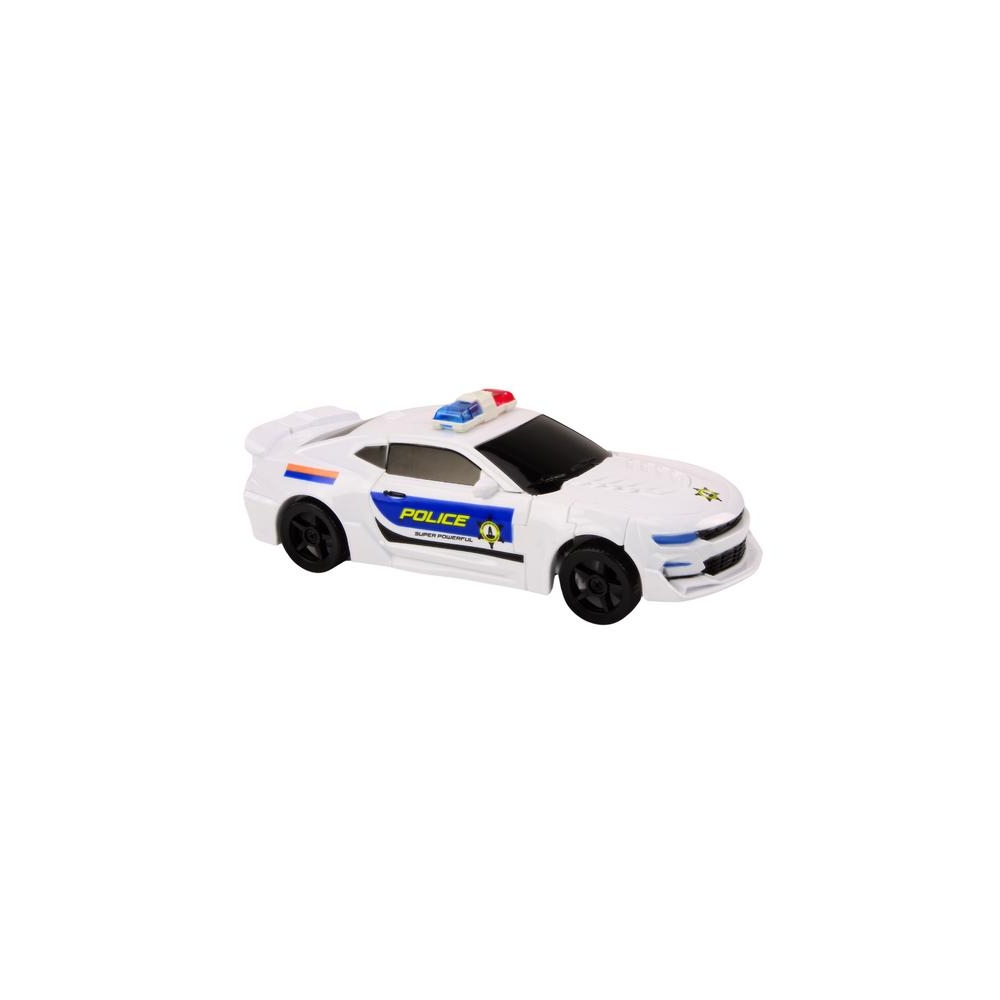 Robotas policijos automobilis Auto-Robot 2in1 Transformation, baltas