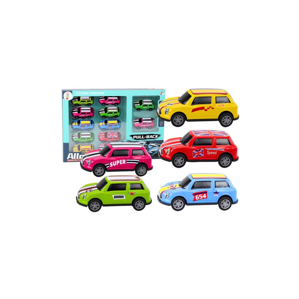 Automobilių rinkinys, spyruoklės, važiuoklė, spalvinga, 12 dalių
