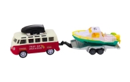 Off-road car with boat or helicopter, metal drive