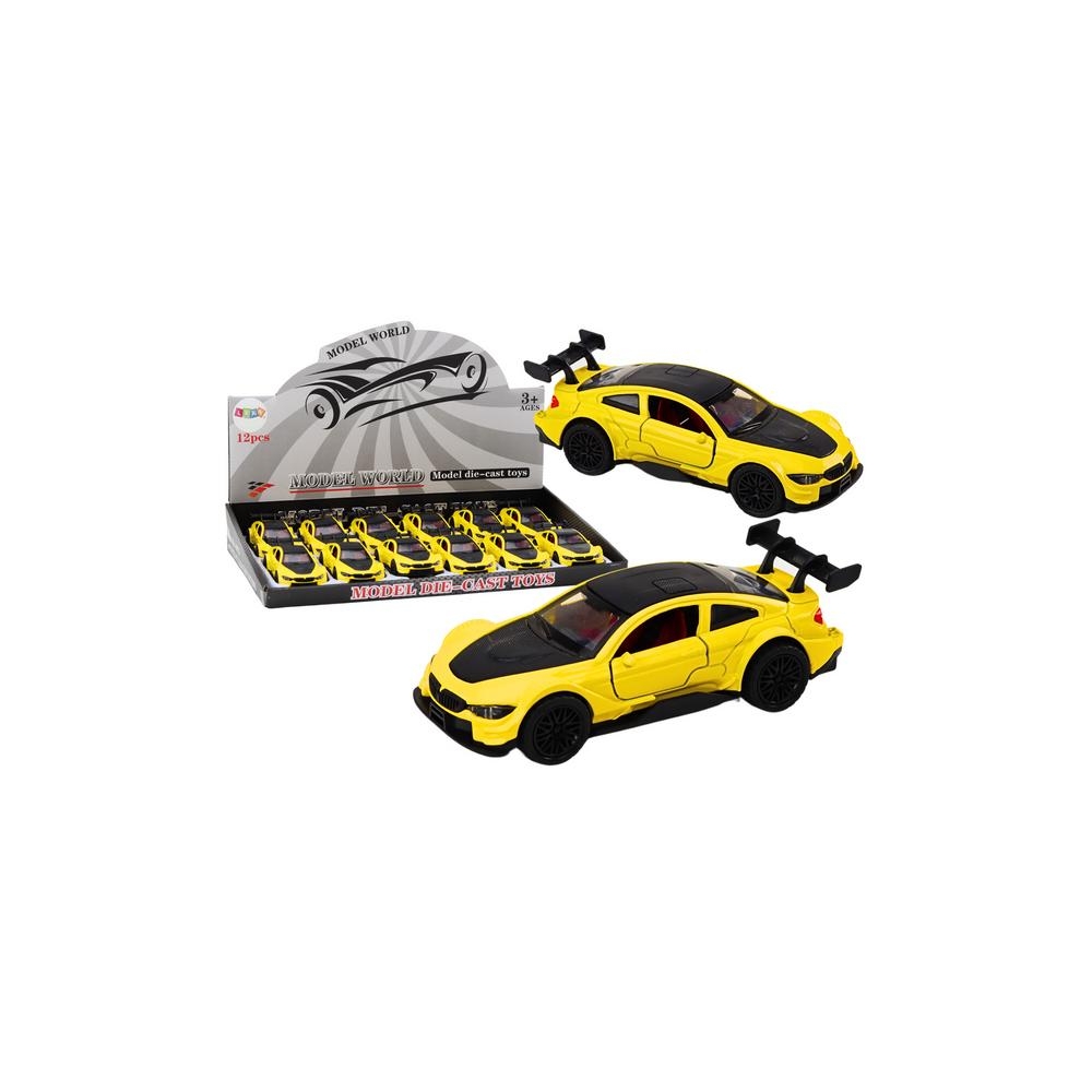 Toy Car Sports Car 1:32 Friction Drive Metal Yellow