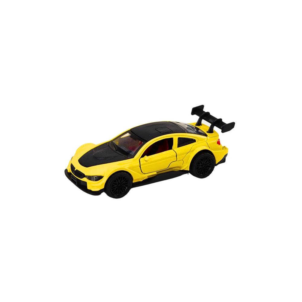 Žaislinis automobilis Sportinis automobilis 1:32 Frikcinė pavara Metalinė geltona