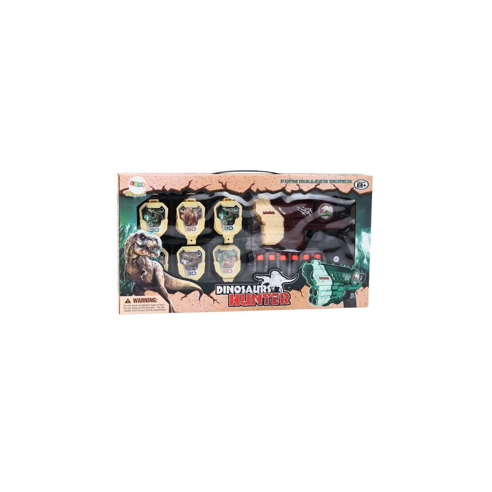 Foam Dinosaurs Brown Dinosaurs Gun With Darts Set