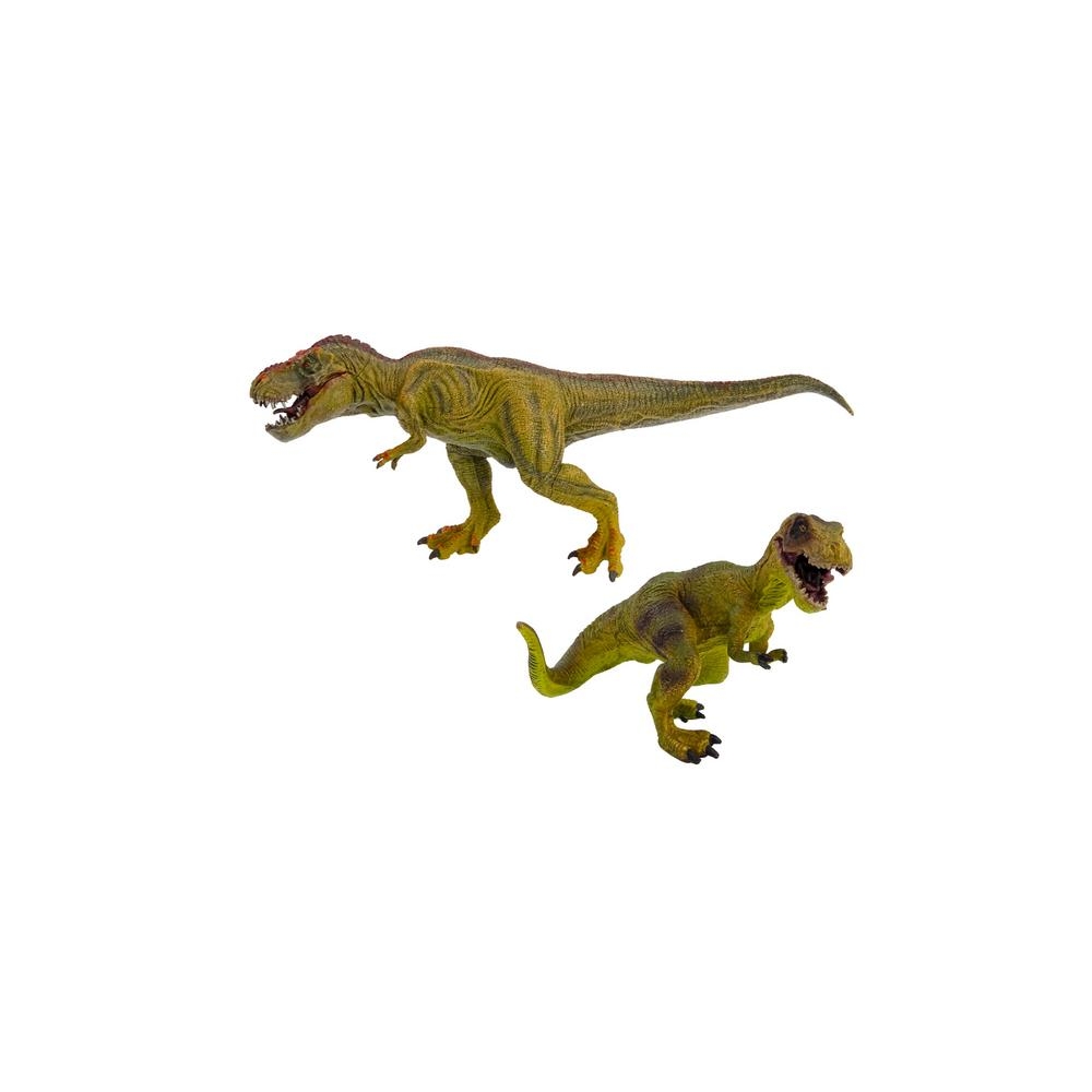 Dinozaurų figūrėlės: tiranozauras su mažyliu, 2 vnt rinkinys-Žaislai, Figūrėlės ir herojai-e-vaikas
