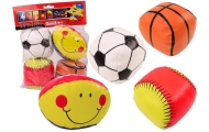 Soft Sports Balls Basketball Rugby Football Baseball Set of 4.