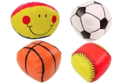 Soft Sports Balls Basketball Rugby Football Baseball Set of 4.
