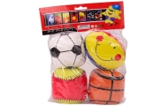 Soft Sports Balls Basketball Rugby Football Baseball Set of 4.