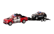 Auto Pickup Policyjne Z Lawetą Naczepą Auto Terenowe Zestaw Policja