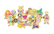 Set of Magnets Wooden Characters in Colorful Disguises, 20 pieces