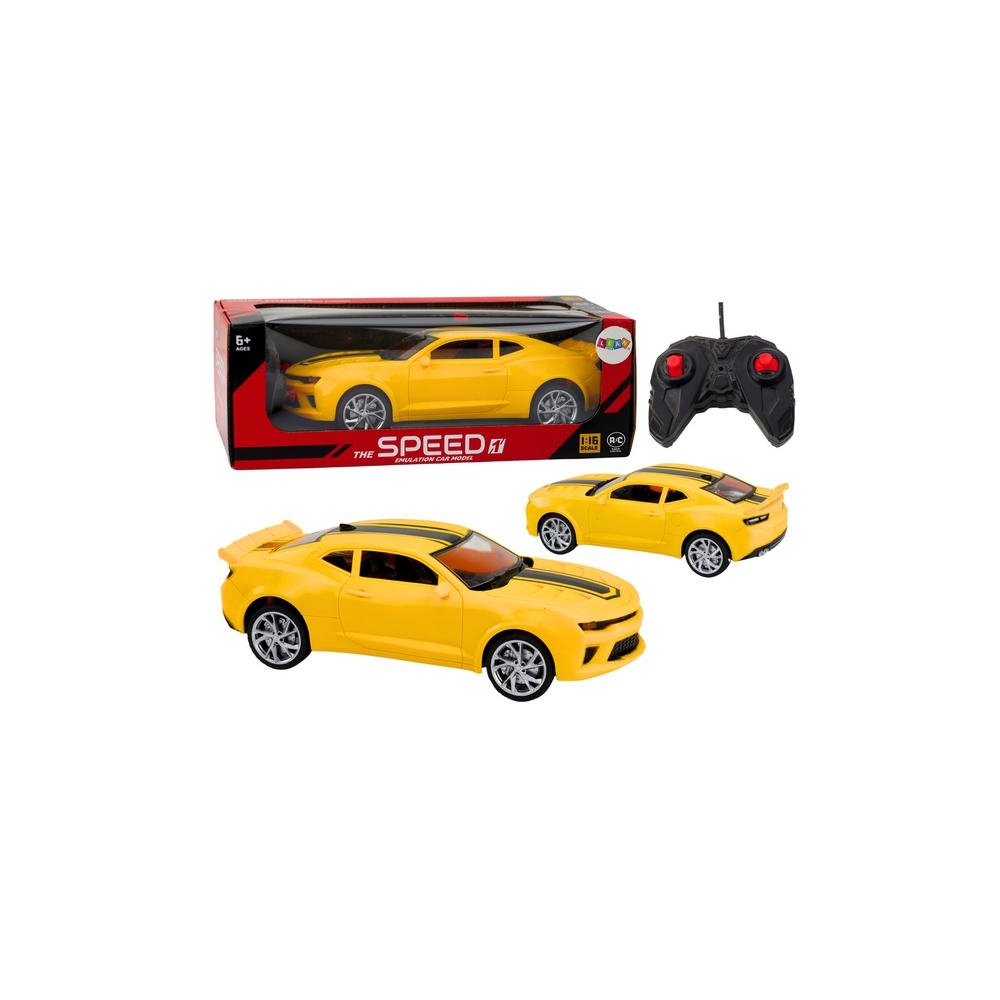 Žaislinis nuotolinio valdymo RC sportinis automobilis 1:16 geltonas