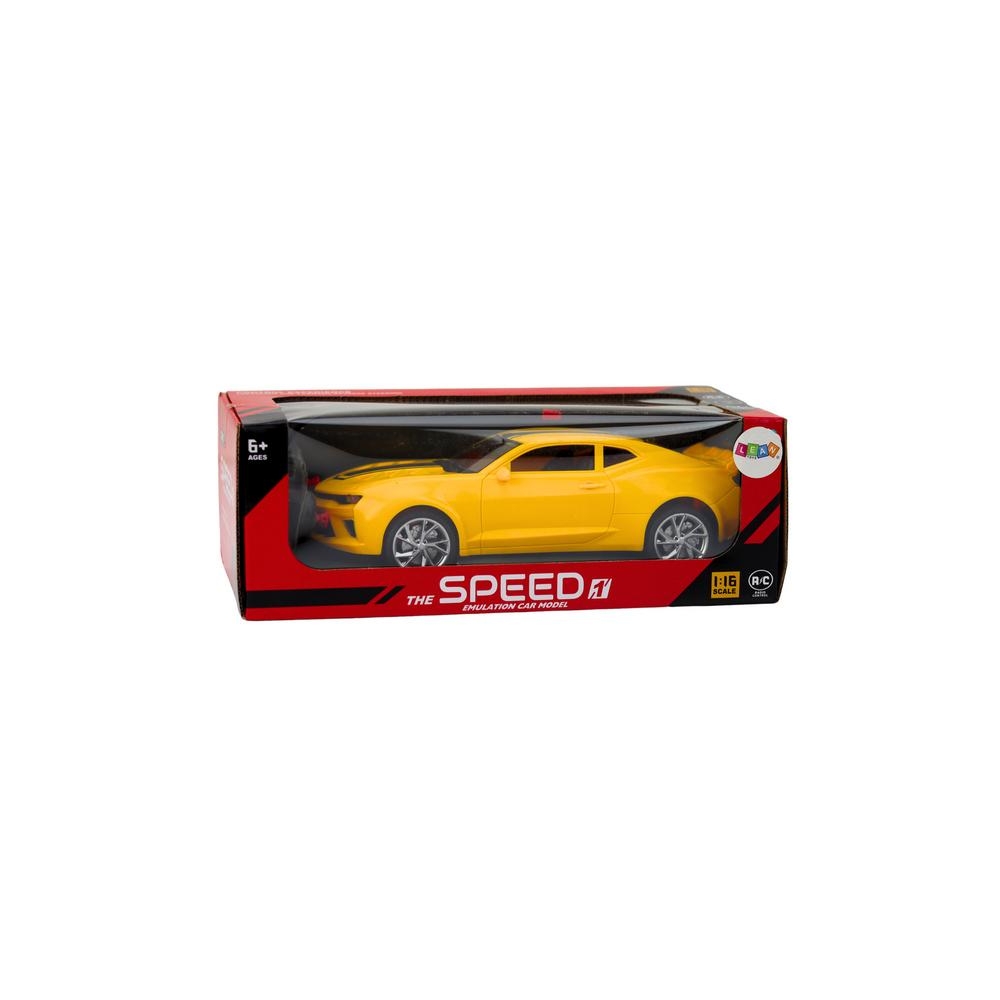 Žaislinis nuotolinio valdymo RC sportinis automobilis 1:16 geltonas