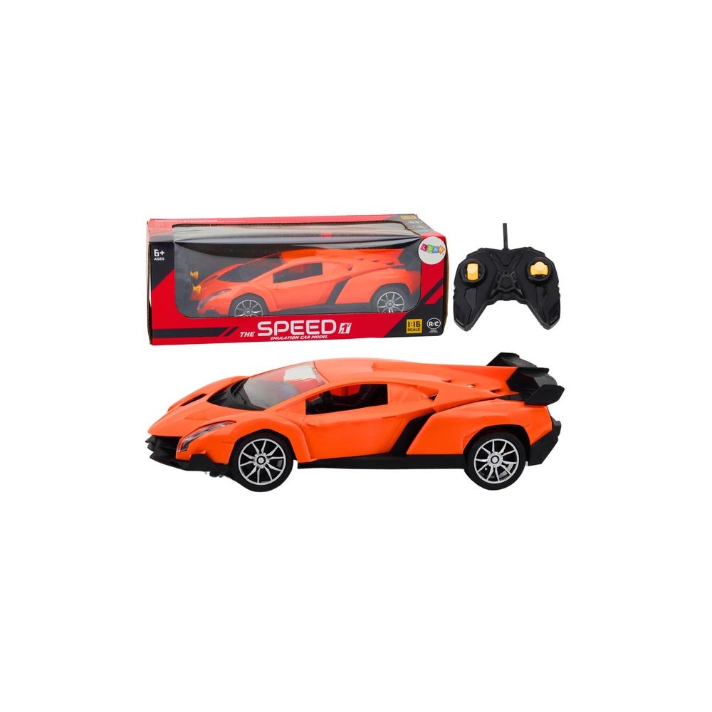 Nuotoliniu būdu valdomas sportinis automobilis Oranžinis RC automobilis 1:16