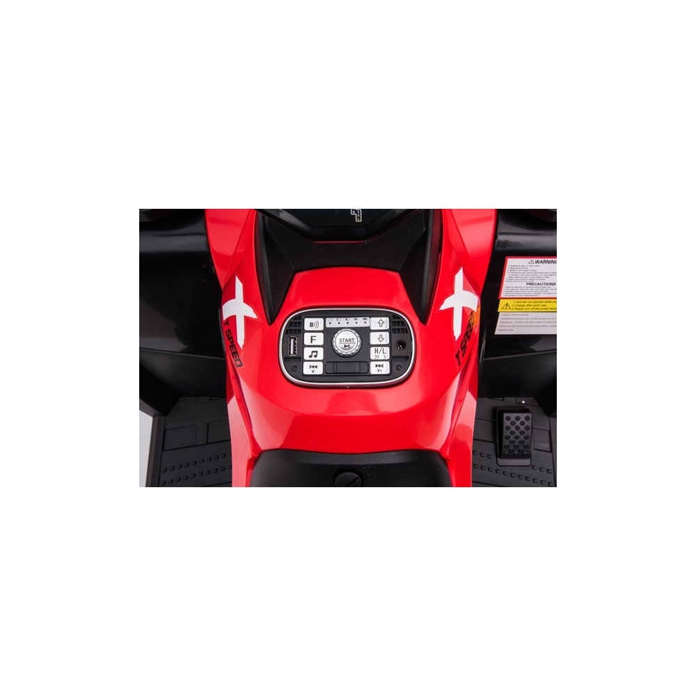 Elektrinis keturratis S615 24V, Red-Elektromobiliai vaikams, Keturračiai ir bagiai-e-vaikas
