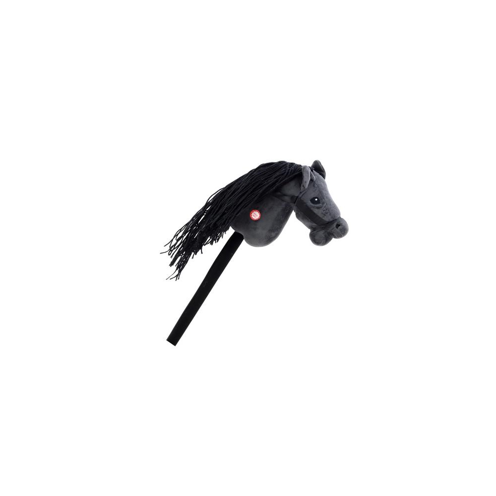Plush Horse Head On A Stick Hobby Horse Long-haired Horse Black sounds