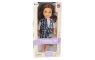 Doll In Elegant Checked Clothes Brown Hair 18'