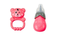 Doll In Light Pink Dress Peeing Bottle Rattle Sounds