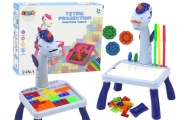 Mini Projector Tetris Table 2in1 Blue Unicorn