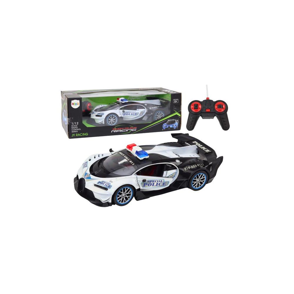 Auto Zdalnie Sterowane RC Policyjne w Skali 1:12 Biały