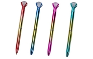 Diamond Ballpoint Pen Shiny Gold Color Blue Refill 0.7mm Mix