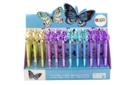 Ballpoint Pen with Bow Diamonds Blue Refill 0.7mm Mix