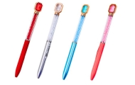 Ballpoint Pen With Crystal Diamonds Blue Refill 0.7mm Mix