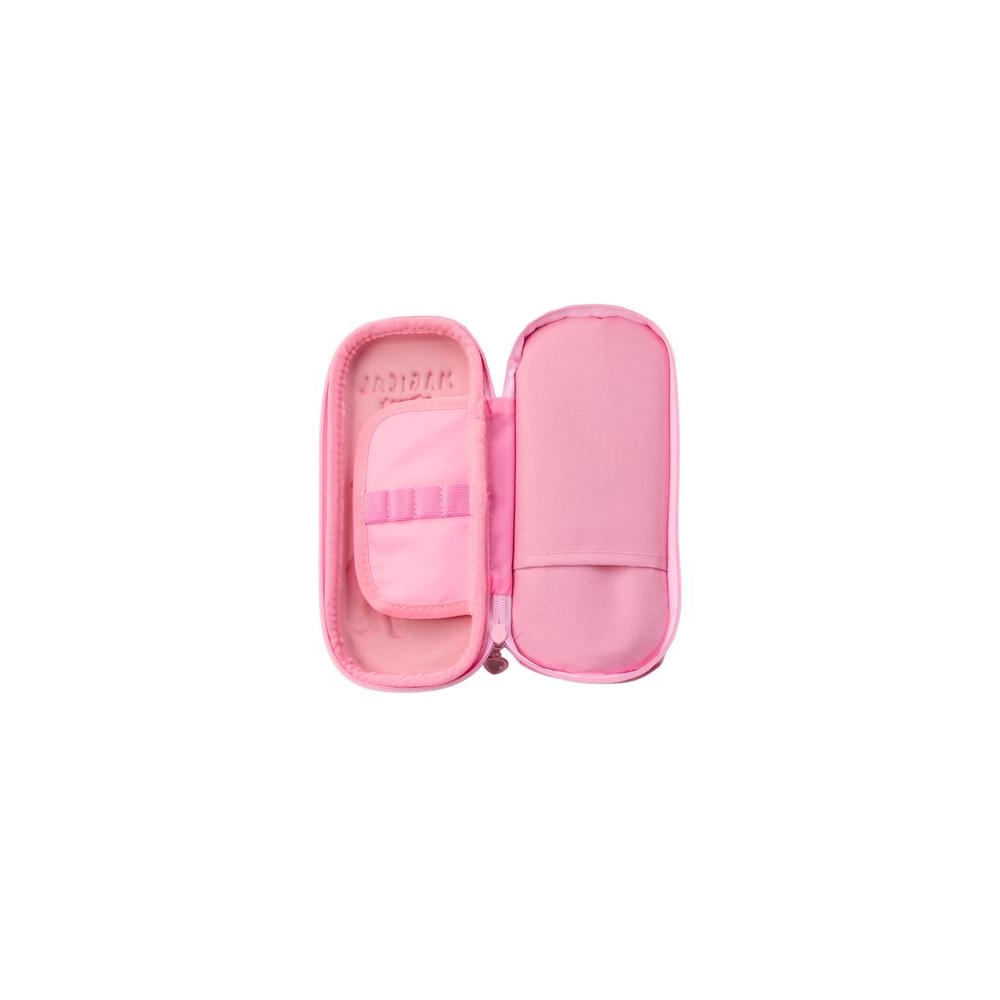 Rožinis pieštukinis dėklas su 3D vienaragiu Dviejų skyrių 24 cm x 11 cm x 7 cm
