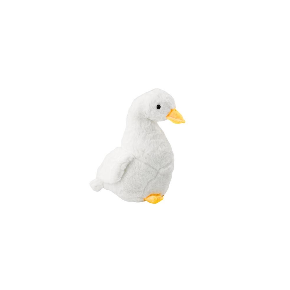 Balta pliušinė žąsis talismanas Cuddly Plush Plush Antis 30cm