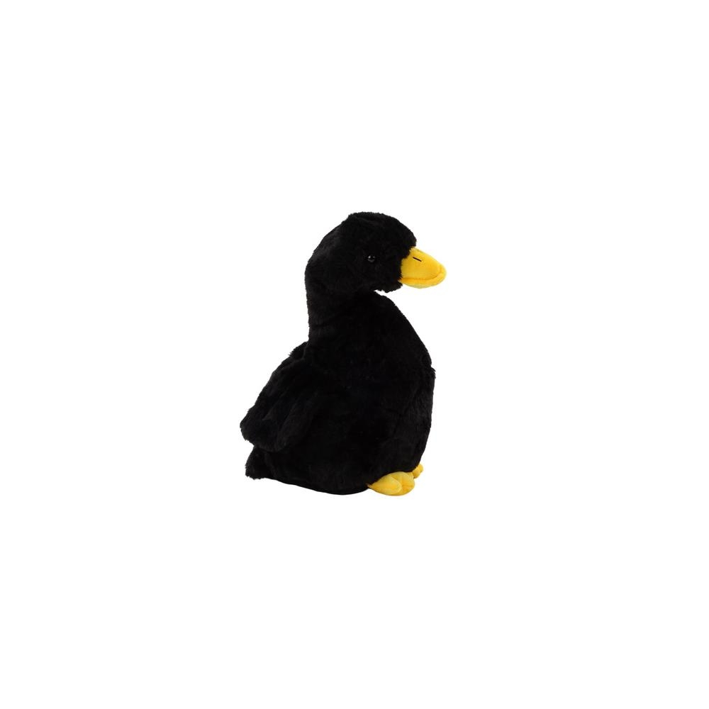 Juodas pliušinis žąsų talismanas Cuddly Plush Plush Antis 30cm