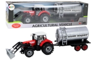 Agricultural Tractor Excavator with Tanker Drive Red