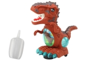 Dinosaur Dancing Obstacle Sensor Lights Sounds Brown