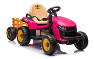 Elektrinis traktorius BBH-030, Pink-Elektromobiliai vaikams, Traktoriai-e-vaikas