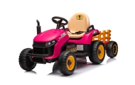 Elektrinis traktorius BBH-030, Pink-Elektromobiliai vaikams, Traktoriai-e-vaikas
