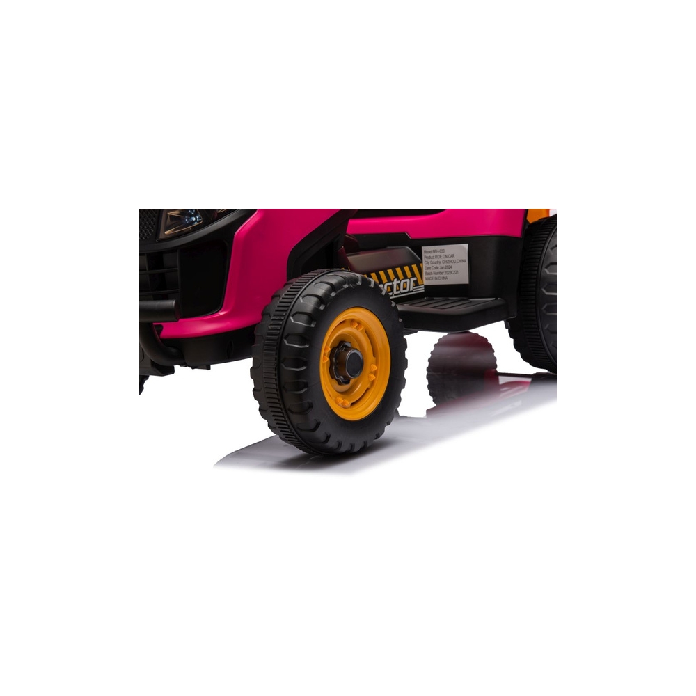 Elektrinis traktorius BBH-030, Pink-Elektromobiliai vaikams, Traktoriai-e-vaikas
