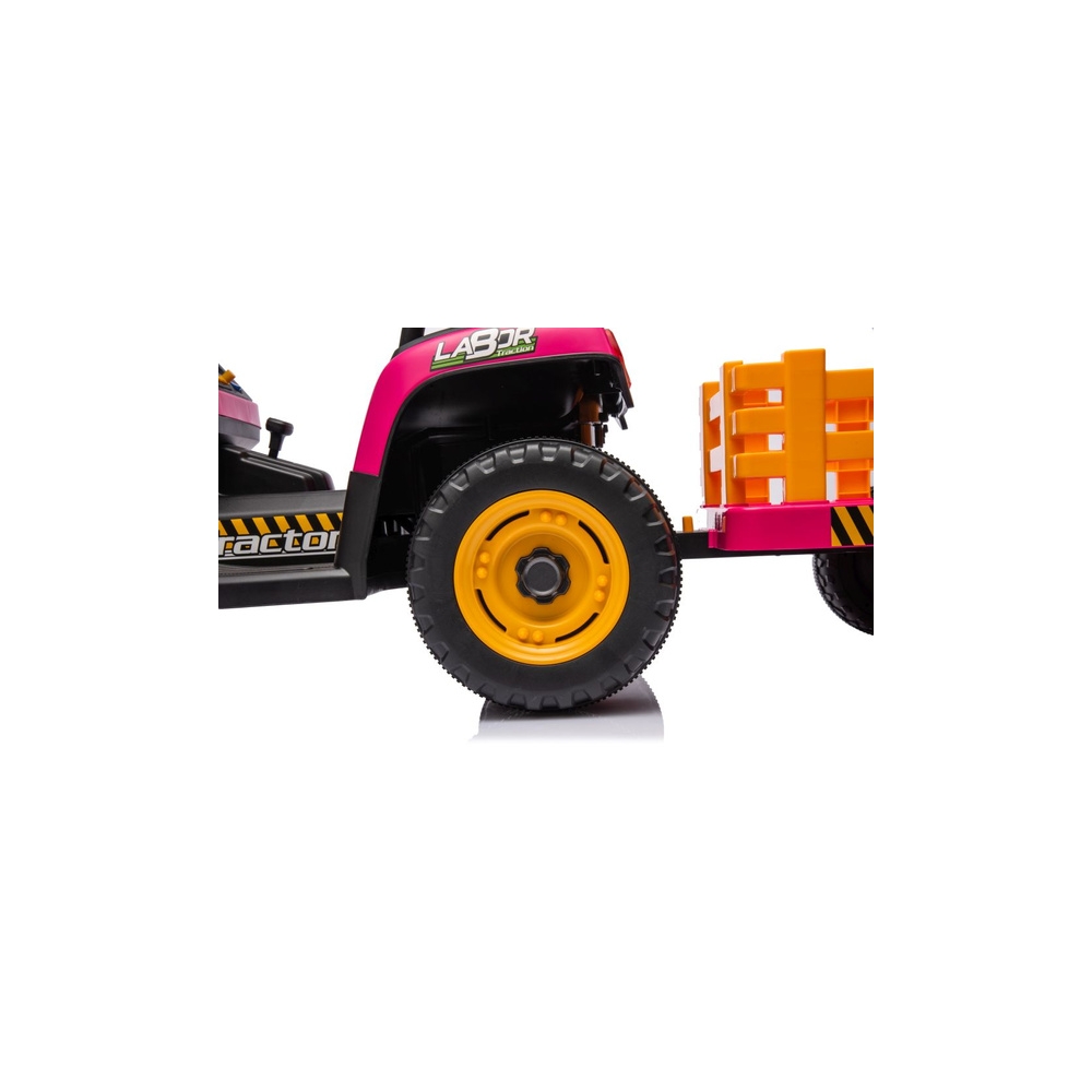 Elektrinis traktorius BBH-030, Pink-Elektromobiliai vaikams, Traktoriai-e-vaikas