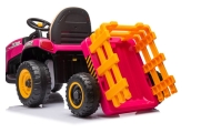 Elektrinis traktorius BBH-030, Pink-Elektromobiliai vaikams, Traktoriai-e-vaikas