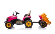 Elektrinis traktorius BBH-030, Pink-Elektromobiliai vaikams, Traktoriai-e-vaikas