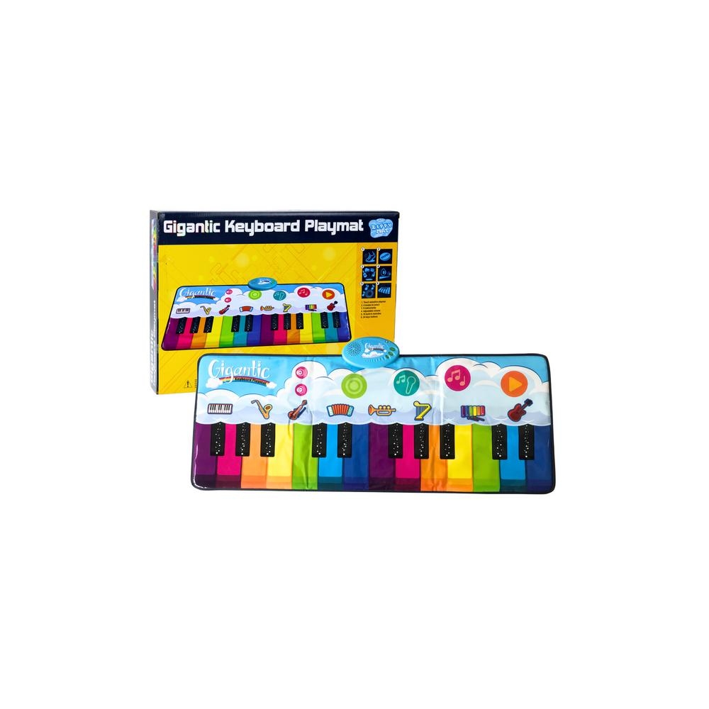 Mokomasis šokių kilimėlis Vaivorykštės pianino instrumentai 10 melodijų
