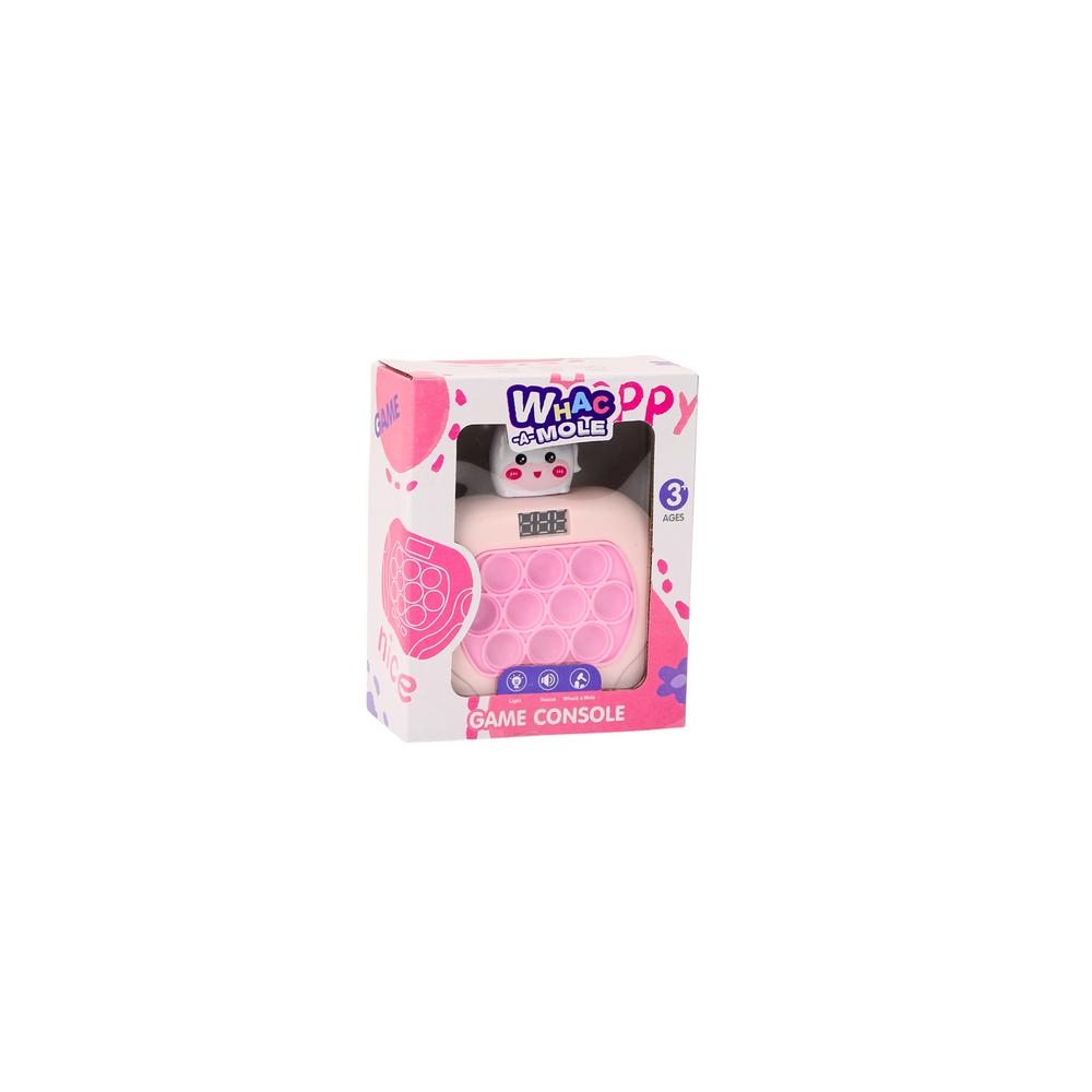 Pop-It Wac A Mole Game Unicorn Lights Sounds Pink